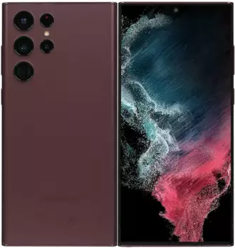 Смартфон Samsung Galaxy S22 Ultra, 6.8" 1440x3088 Dynamic AMOLED 2X, Samsung Exynos 2200, 12Gb RAM, 256Gb, 3G/4G/5G, NFC, Wi-Fi, BT, 4xCam, 2-Sim, 5000mAh, USB Type-C, Android 12, бордовый (SM-S908EDRGXSP)