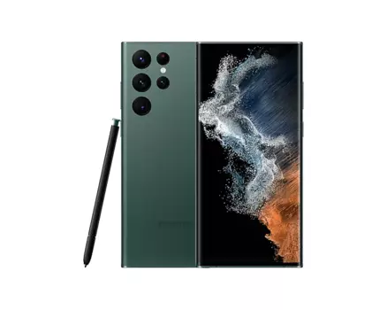 Смартфон Samsung Galaxy S22 Ultra, 6.8" 1440x3088 Dynamic AMOLED 2X, Samsung Exynos 2200, 12Gb RAM, 256Gb, 3G/4G/5G, NFC, Wi-Fi, BT, 4xCam, 2-Sim, 5000mAh, USB Type-C, Android 12, зеленый (SM-S908EZGGMEA)