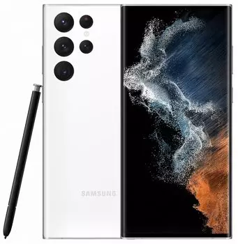 Смартфон Samsung Galaxy S22 Ultra, 6.8" 1440x3088 Dynamic AMOLED 2X, Samsung Exynos 2200, 8Gb RAM, 128Gb, 3G/4G/5G, NFC, Wi-Fi, BT, 4xCam, 2-Sim, 5000 мА⋅ч, USB Type-C, Android 12, белый (SM-S908BZWDSKZ)