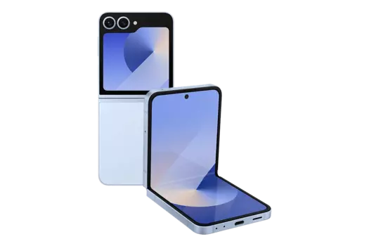 Смартфон Samsung Galaxy Z Flip6, 6.7" 2640x1080 Dynamic AMOLED 2X, Qualcomm Snapdragon 8 Gen 3, 12Gb RAM, 512Gb, 3G/4G/5G, NFC, Wi-Fi, BT, 2xCam, 2-Sim, 4000 мАч, USB Type-C, Android 14, голубой (SM-F741BLBHCAU)