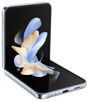 Смартфон Samsung Galaxy Z Flip 4, 6.7" 1080x2640 Dynamic AMOLED 2X, Qualcomm Snapdragon 8 Gen1, 8Gb RAM, 512Gb, 3G/4G/5G, NFC, Wi-Fi, BT, 2xCam, 2-Sim (nano SIM+eSIM), 3700mAh, USB Type-C, Android 12, голубой (SM-F721BLBFMEA)