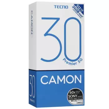 Смартфон Tecno CAMON 30 Premier, 6.78" 2436x1080 AMOLED, MediaTek Dimensity 8200 Ultra, 12Gb RAM, 512Gb, 3G/4G/5G, NFC, Wi-Fi, BT, 3xCam, 2-Sim, 5000 мАч, USB Type-C, Android 14, серебристый (CL9 CAMON 30 Pre 12+512 Silver)