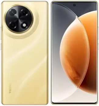 Смартфон Tecno Camon 30S, 6.78" 2436x1080 AMOLED, MediaTek Helio G100, 8Gb RAM, 128Gb, 3G/4G, NFC, Wi-Fi, BT, 2xCam, 2-Sim, 5000 мАч, USB Type-C, Android 14, золотистый (TCN-CLA5.8.128.GD)