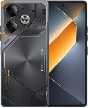 Смартфон Tecno POVA 6, 6.78" 2460x1080 AMOLED, MediaTek Helio G99 Ultra, 8Gb RAM, 256Gb, 3G/4G, Wi-Fi, BT, 2xCam, 2-Sim, 6000 мАч, USB Type-C, Android 14, серый