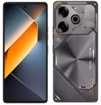 Смартфон Tecno POVA 6 PRO 5G, 6.8" 2436x1080 AMOLED, MediaTek Dimensity 6080, 12Gb RAM, 256Gb, 3G/4G/5G, NFC, Wi-Fi, BT, 2xCam, 2-Sim, 6000 мАч, USB Type-C, Android 14, серый