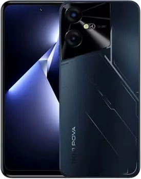Смартфон Tecno POVA Neo 3, 6.82" 720x1640 IPS, MediaTek Helio G85, 8Gb RAM, 128Gb, 3G/4G, NFC, Wi-Fi, BT, 2xCam, 2-Sim, 7000 мАч, USB Type-C, Android 13, черный (TCN-LH6N.128.8.MEBL)