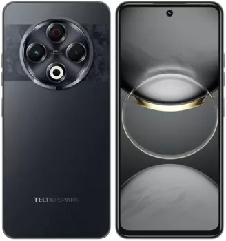 Смартфон Tecno Spark 30, 6.78" 2460x1080 IPS, MediaTek Helio G91, 8Gb RAM, 256Gb, 3G/4G, NFC, Wi-Fi, BT, 2xCam, 2-Sim, 5000 мАч, USB Type-C, Android 14, черный (TCN-KL6.8.256.BK)