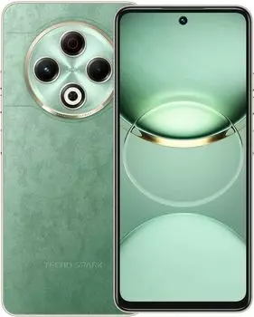 Смартфон Tecno Spark 30, 6.78" 2460x1080 IPS, MediaTek Helio G91, 8Gb RAM, 256Gb, 3G/4G, NFC, Wi-Fi, BT, 2xCam, 2-Sim, 5000 мАч, USB Type-C, Android 14, зеленый