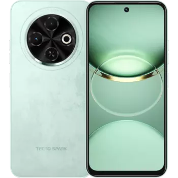 Смартфон Tecno Spark 30C, 6.67" 1600x720 IPS, MediaTek Helio G81, 4Gb RAM, 128Gb, 3G/4G, Wi-Fi, BT, 2xCam, 2-Sim, 5000 мАч, USB Type-C, Android 14, зеленый