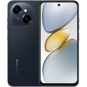 Смартфон Tecno SPARK Go 1, 6.67" 1600x720 IPS, Unisoc Tiger T615, 4Gb RAM, 128Gb, 3G/4G, Wi-Fi, BT, 2xCam, 2-Sim, 5000 мАч, USB Type-C, Android 14 (Go Edition), черный (TCN-KL4.4.128.BK)