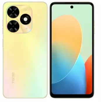 Смартфон Tecno Spark Go 2024, 6.56" 720x1612 IPS, 4Gb RAM, 64Gb, 3G/4G, Wi-Fi, BT, 2xCam, 2-Sim, 4.9 А·ч, USB Type-C, Android Go, золотистый (BG6 SPARK Go 2024 4+64 Gold)