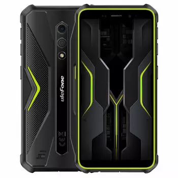 Смартфон Ulefone Armor X12 Pro, 5.45" 1440x720 IPS, MediaTek Helio G36, 4Gb RAM, 64Gb, 3G/4G, NFC, Wi-Fi, BT, Cam, 2-Sim, 4.86 А·ч, USB Type-C, Android 13, черный/зеленый, ударопрочный корпус (6937748735519)