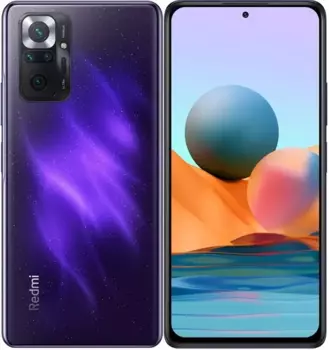 Смартфон Xiaomi Redmi Note 10 Pro, 6.67" 1080x2400 AMOLED, Qualcomm Snapdragon 732G, 8Gb RAM, 128Gb, 3G/4G, NFC, Wi-Fi, BT, 4xCam, 2-Sim, 5020mAh, USB Type-C, Android 11, фиолетовый (MZB09DERU)