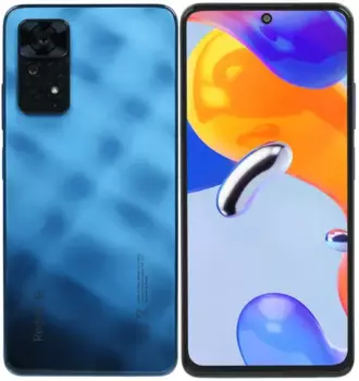 Смартфон Xiaomi Redmi Note 11 Pro 5G, 6.67" 1080x2400 AMOLED, Qualcomm Snapdragon 695, 8Gb RAM, 128Gb, 3G/4G/5G, NFC, Wi-Fi, BT, 3xCam, 2-Sim, 5000mAh, USB Type-C, Android 11, голубой (40313)