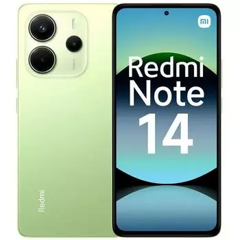 Смартфон Xiaomi Redmi Note 14, 6.67" 2400x1080 AMOLED, MediaTek Helio G99 Ultra, 8Gb RAM, 256Gb, 3G/4G, NFC, Wi-Fi, BT, 3xCam, 2-Sim, 5500 мАч, USB Type-C, Android 14, зеленый (61633)