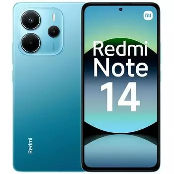 Смартфон Xiaomi Redmi Note 14, 6.67" 2400x1080 AMOLED, MediaTek Helio G99 Ultra, 8Gb RAM, 256Gb, 3G/4G, NFC, Wi-Fi, BT, 3xCam, 2-Sim, 5500 мАч, USB Type-C, Android 14, синий (61644)