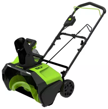 Снегоуборщик GreenWorks GD60PSTK4, 2 кВт, электрический, аккумуляторный, фара, 15 кг (2602907UB) АКБ 4А/ч + ЗУ