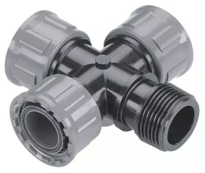 Соединитель GARDENA, 1" (25 мм), пластик, разветвитель (02750-20.000.00)