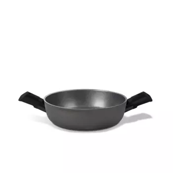 Сотейник TVS 4N574283710001 ORIGINE 28см, алюминий, антипригарное покрытие, серый без крышки