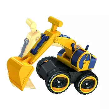 Спецтехника Handers "Большие колёса: Экскаватор с кабиной", 25 см, звук, свет, оранжевый (HAC1607-118)