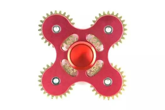 Спиннер Red Line “Шестеренки” металлический, красный