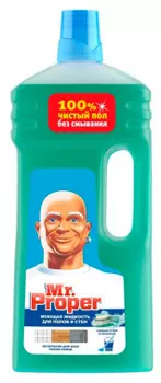 Средство для мытья пола и стен MR. PROPER Горный ручей и прохлада, жидкость, 1.5л