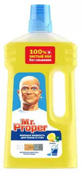 Средство для мытья пола и стен MR. PROPER лимон, жидкость, 1л (81657180)