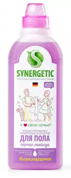 Средство для мытья пола SYNERGETIC горная лаванда, жидкость, 750мл (101752)