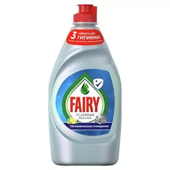 Средство для мытья посуды FAIRY Platinum, 430мл, гель, Лимон и лайм