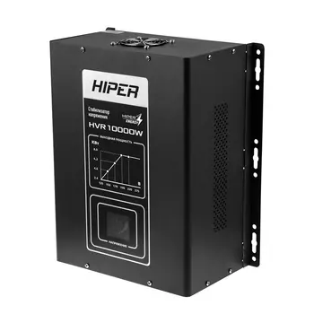 Стабилизатор напряжения Hiper HVR10000W, 10000VA, 8кВт, клеммная колодка, черный