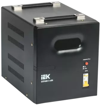 Стабилизатор напряжения IEK, 3000 VA, клеммная колодка, черный (IVS21-1-003-11)