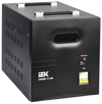 Стабилизатор напряжения IEK EXPAND, 12000 VA, клеммная колодка, черный (IVS21-1-012-11)