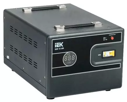 Стабилизатор напряжения IEK HUB, 10000 VA, клеммная колодка, черный (IVS21-1-010-13)