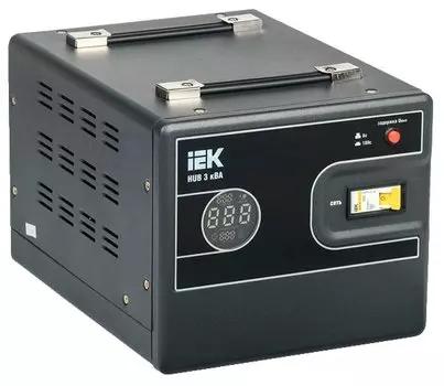 Стабилизатор напряжения IEK HUB, 3000 VA, клеммная колодка, черный (IVS21-1-003-13)