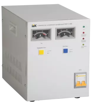 Стабилизатор напряжения IEK СНИ1-5, 5000 VA, клеммная колодка, серый (IVS10-1-05000)