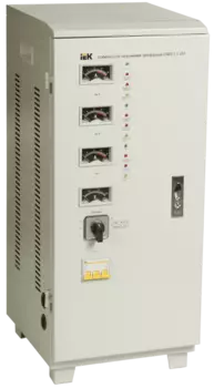 Стабилизатор напряжения IEK СНИ3-7,5, 7500VA, клеммная колодка, серый (IVS10-3-07500)