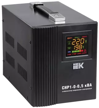 Стабилизатор напряжения IEK СНР1-0-0,5, 500 VA, EURO, черный (IVS20-1-00500)