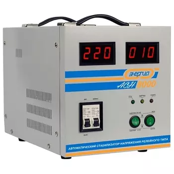 Стабилизатор напряжения Энергия ACH-8000, 8000 VA, 5.6 кВт, клеммная колодка, белый (Е0101-0115)