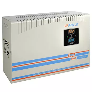 Стабилизатор напряжения Энергия АСН 5000, 5000 VA, клеммная колодка, белый (Е0101-0212)