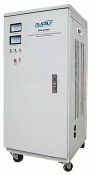 Стабилизатор напряжения Rucelf SDV-20000, 20000 VA, клеммная колодка, белый