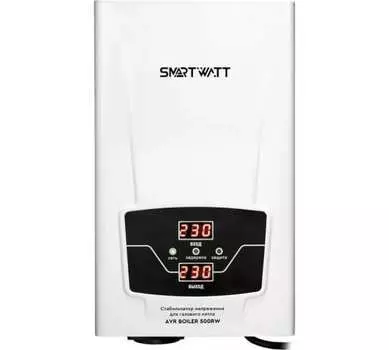 Стабилизатор напряжения SMARTWATT AVR BOILER 500RW, 500 VA, EURO, белый (4512020020004)