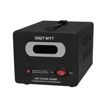 Стабилизатор напряжения SMARTWATT AVR TOWER 1500RF, 1500 VA, клеммная колодка, черный (4512020370004)