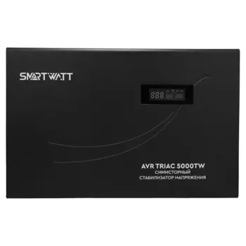 Стабилизатор напряжения SMARTWATT AVR TRIAC 5000TW, 5000 VA, клеммная колодка, черный (4512020380002)