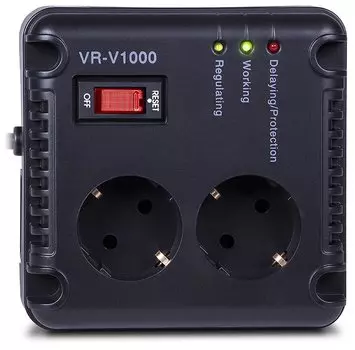 Стабилизатор напряжения Sven VR-V1000, 500Вт, EURO, черный (SV-015572)