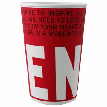 Стакан СКАНДИПАКК Enjoy new, 300 мл, 9 см, ламинированный картон, печать (рисунок), 100 шт. (608698)