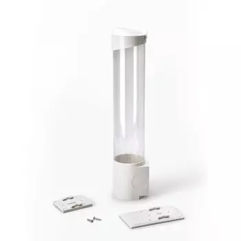 Стаканодержатель A.E.L., 50 стаканчиков, на шурупах, прозрачный/белый (70039)