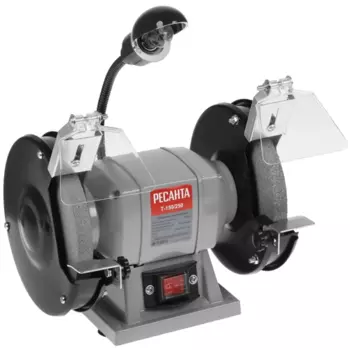 Станок заточный (точило) РЕСАНТА Т-150/250, 250 Вт, 2950 об/мин, диаметр круга 15 см, толщина круга 1.6 см, для заточки инструмента и ножей (75/7/2)