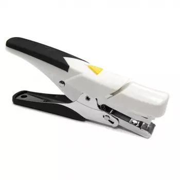 Степлер плаер до 10 листов, 100 скоб - № 10, белый/черный, РеалИСТ YF 6105 (7765)