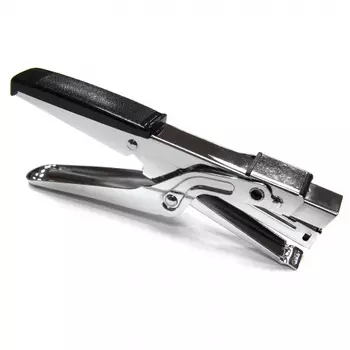 Степлер плаер до 20 листов, 50 скоб - № 10, хром + черная рукоятка, РеалИСТ YF 9943 (5866)