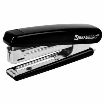 Степлер ручной до 12 листов - № 10, черный, Brauberg Classic (222545)